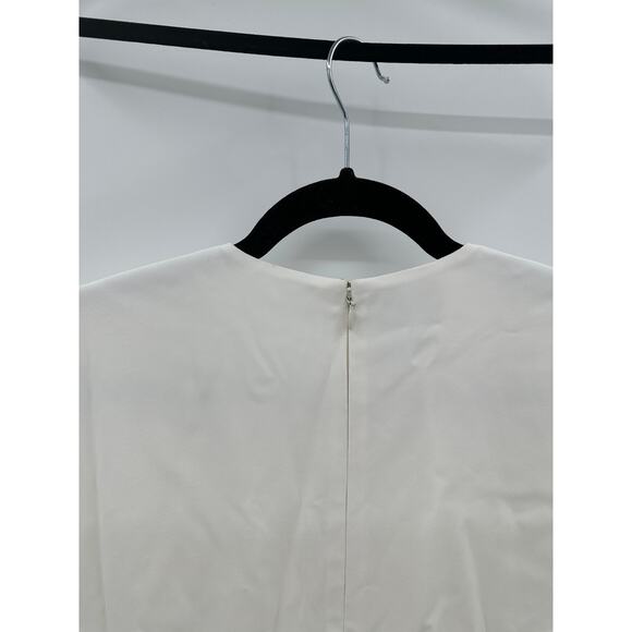 St John White Maxi Sleeveless Dress Cutout Slit Wedding Acetate Viscose Size 0 - Picture 13 of 16